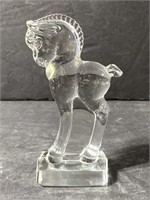 Vintage Heisey glass standing pony