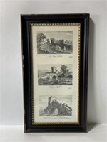 3 Scenic views of Italy framed print
