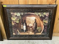 WINE PRINT IN ORNATE FRAME