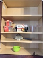 Contents of Cabinet with Storage Containers & More