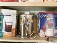Contents on Shelf, Tea Maker and Blender