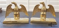 Virginia Metalcrafters Brass Eagle Bookends