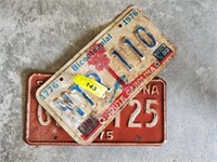 1975, 1976 SC LICENSE TAGS