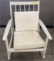 WHITE ROCKER-SHOWS WEAR/NEEDS CLEANING