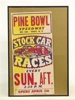 Vintage Stock Car Racing Poster