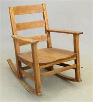 Arts & Crafts Period Oak Rocking Chair