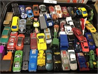 Tray of vintage matchbox cars.