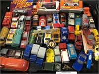 Tray of vintage Matchbox cars.