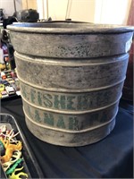 Vintage Minnow Tin Bucket.