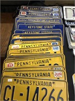 Lot of approximately 25 PA license plates.
