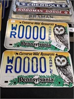2 sample wild resources license plates.