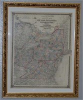 1876 Warner & Beers Mid-Atlantic & Midwestern Map