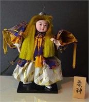 Japanese Porcelain Faced Doll In Acrylic case