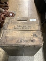 Hess Bros. Leola wooden crate.