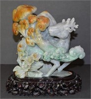 Finely Carved Chinese Jadeite Figure