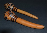 Handcrafted Ethnographic Gourd Maracas