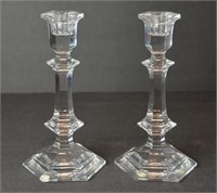 Pair Of Baccarat “Versaille” Crystal Candle Sticks