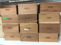 WOOD CIGAR BOXES 36 TOTAL