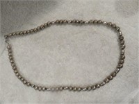 STERLING SILVER NAVAJO PEARL NECKLACE 22"