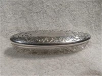 ORNATE STERLING SILVER LIDDED TRINKET BOX