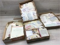 4 FLATS OF OLD COLLECTOR STAMPS
