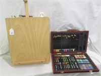 TABLETOP EASEL WITH SUPPLIES 23"T