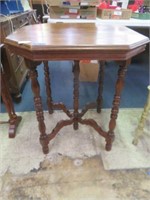 ANTIQUE WALNUT PARLOR TABLE - TOP NEEDS SOME TLC