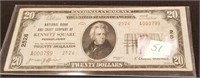 $20 National Currency “N.B and Trust Kennet