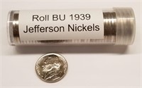 Roll of 1939-P Nickels BU