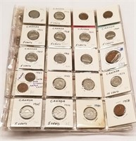 3 Sheets (60 Pieces) Canadian Coins/Tokens