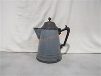Grey Graniteware Coffee Pot;