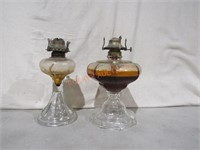 Pair Of Kerosene Lamps ;