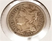 1882 Three Cent VG