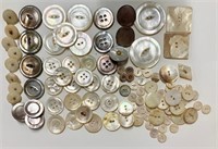 Lot of Assorted Vintage Shell Buttons