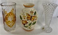 3 Assorted Vases