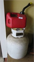propane tank & 1 gallon gas can