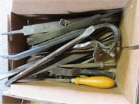 small crowbars, chisels, files