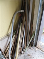 contents of corner - conduit, piping, bamboo etc
