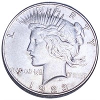 1923-D Silver Peace Dollar NEARLY UNCIRCULATED
