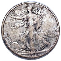 1935-D Walking Liberty Half Dollar LIGHTLY CIRC