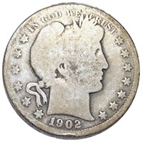1902-O Barber Silver Half Dollar NICELY CIRCULATED