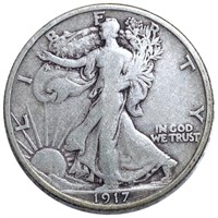 1917 Walking Liberty Half Dollar NICLEY CIRCULATED