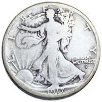 1917-S Walking Libertyu Half Dollar NICELY CIRC
