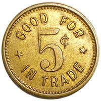 Fresno 5c Trade Token NICELY CIRCULATED