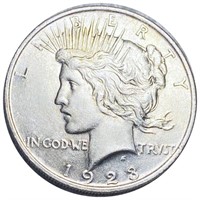 1923 Silver Peace Dollar CLOSELY UNCIRCULATED