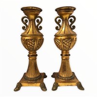 Gold Colored Candle Holders