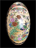 Huge Egg Shaped Asian Peacock Decor