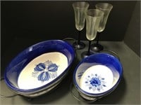Blue Floral Ovenware
