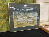 Beach Scene Framed Art