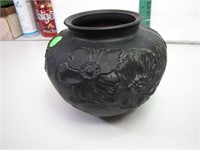 Antique Tiffin Black Amethyst Vase 6&1/2"x5&1/4"